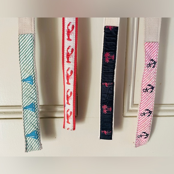 LLBean canvas d-ring embroidered nautical belts - Picture 5 of 7